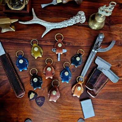 Drum Key Fob - Handmade & Hand Stitched, one of a kind. image 2