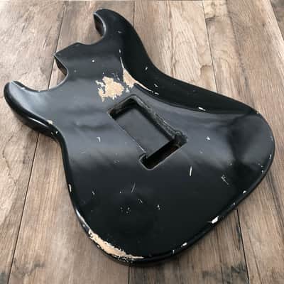 FRANCHIN Mercury guitar body Heavy Relic Aged Black 100% Nitro Lacquer HSS Light Weight Poplar Stratocaster-Strat-S-Style Made in Italy - Stock piece #22990626 image 2