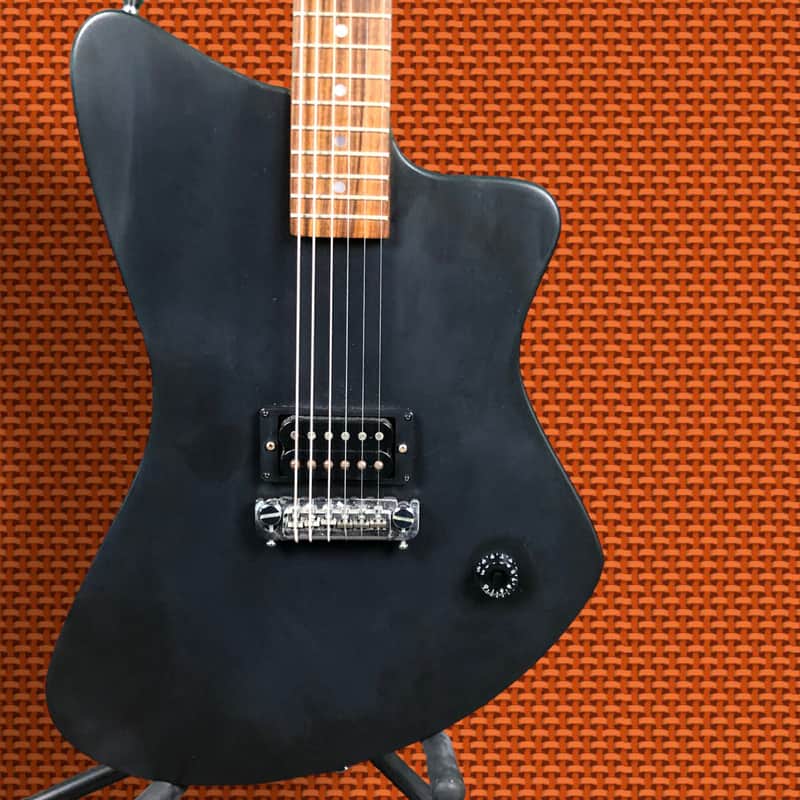 Fernandes Vertigo.  Flat Black.  One humbucker.  Tuned to Drop A.  IT CHUGS! image 1