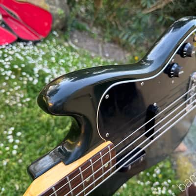 1978 Fender Musicmaster Bass - Black - Light Weight - OHSC image 9