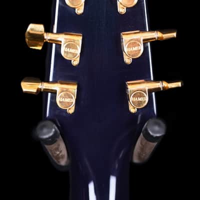 Hamer Studio Archtop Double Cut from 1993 in Translucent Blue with original Hardcase image 9