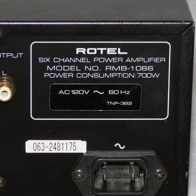 Rotel RMB-1066 6x60 watt 6-channel Home Theater Power Amplifier image 8