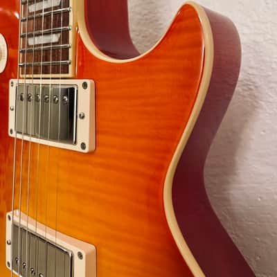Edwards E-LP-S Les Paul Flamed Maple Top w/Upgrades and Gibson Case 2021 - Cherry Sunburst image 11