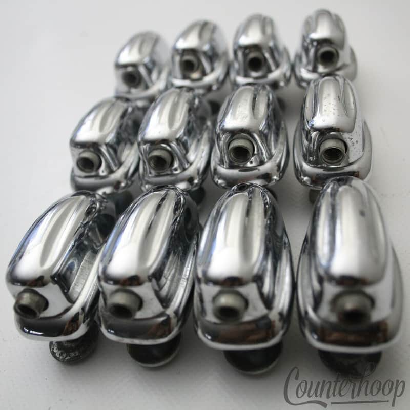 *Slingerland 12x Small Sound King Lugs 3Ply Tom Drum Chrome USA Vintage 70s Hex* image 1