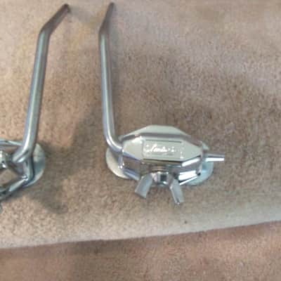 Ludwig (2) vintage 1960s super classic bass drum legs/spurs & mounts mint! image 6