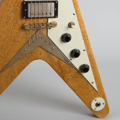 Echopark  Albert 58 Flying V Solid Body Electric Guitar (2017), ser. #XX-020/EL-1370, original brown tolex hard shell case. image 18