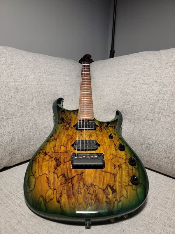 Ernie Ball Music Man JP15 John Petrucci Signature Spalted Maple Emerald Glow *MINT* image 1