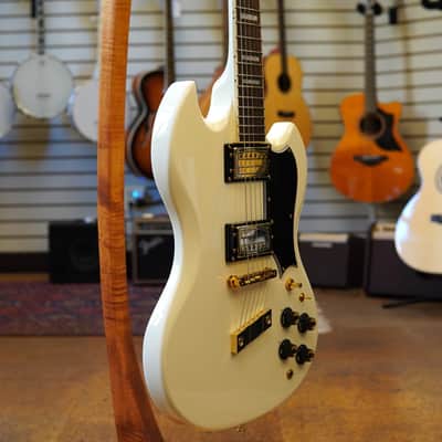 Guild Polara Kim Thayil Signature Electric Guitar Vintage White image 2