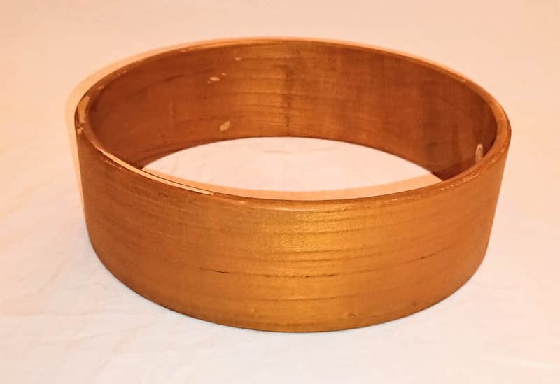 UNMARKED MULBERRY DRUM SHELL 10" DIAMETER  - SATIN STAIN - NO CLEAR COAT FREE SHIP TO C-USA! image 1