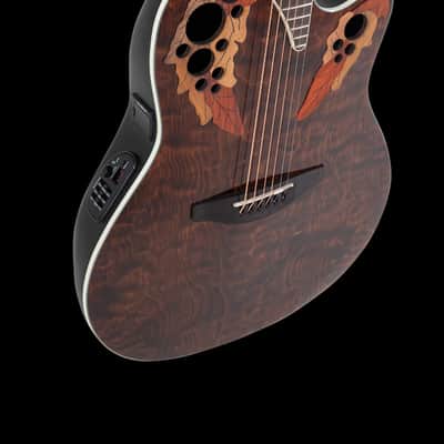 Ovation CE48P Celebrity Series Elite Plus Super Shallow Acoustic-Electric Guitar Tiger Eye image 7