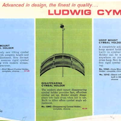 Vintage 60s Ludwig #1370 Hoop Mount or #1372 Shell Mount or Ludwig Standard #S-240 Shell Mount Cymbal Holder - LSMCH-201 image 19