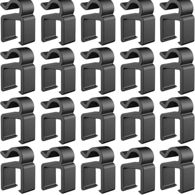 20 Pack Boom Arm Cable Clips Microphone Stand Cable Clip Plastic Cord Organizer Mic Arm Wire Holder Clamp Management for Wired Microphone Vocal Dynamic Microphones Arm Mic Stand image 1