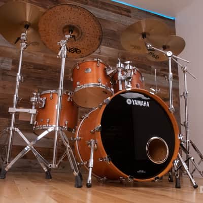YAMAHA MAPLE CUSTOM ABSOLUTE NOUVEAU 4 PIECE DRUM KIT, VINTAGE NATURAL (PRE-LOVED) image 7
