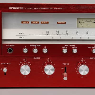Pioneer SX-1250 160W Vintage Receiver - Recapped-Custom Red Face 1-Year Warranty image 5