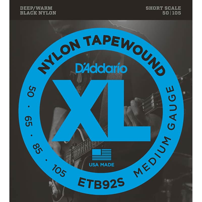 D'Addario ETB92S Tapewound Bass Guitar Strings Medium 50-105 Short Scale image 1