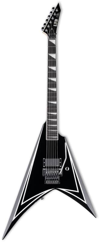 ESP LTD ALEXI SAWTOOTH SE Black w/White Pinstripe w/Case image 1