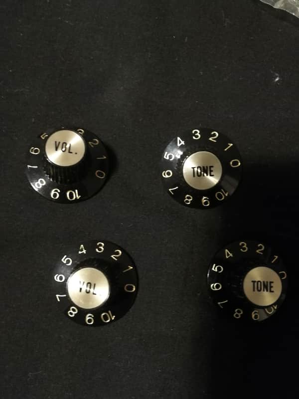 Gibson Les Paul Witch Hat Knobs 70s Black image 1