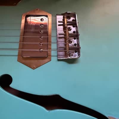 Lung semi hollow tele Custom Telecaster style 2025 - Surf green relic w/ OHSC image 7