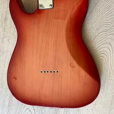 Bacchus  Tactics Telecaster Red Burl Red P90 Matching Headstock image 8