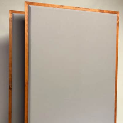 Custom Framed Acoustic Wall Panel | Aluminum Fabric & Gunstock Wood Frame | Furniture-Quality Sound Absorbing Panel | Recording Studio, Home Studio, Mixing Room, Podcast Studio, Home Theater, Listening Room, Office & Vocal Booth | Made in USA image 2