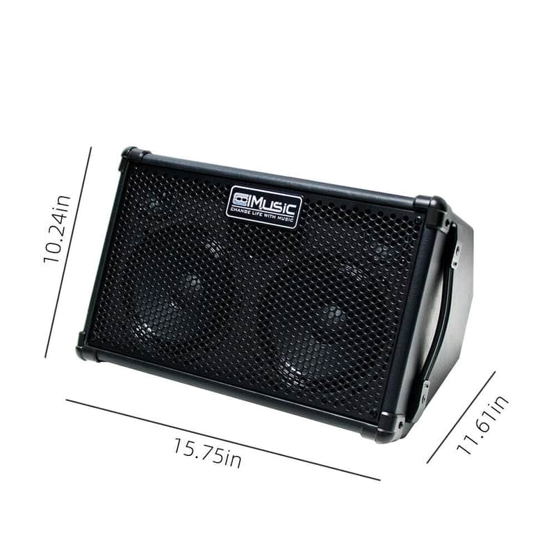 Acoustic Guitar Amplifier, 80 Watt Portable Bluetooth Amp for Guitar Acoustic image 1