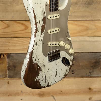 Fender Custom Shop Roasted Big Head Strat Electric Guitar Aged White Super Heavy Relic w/ Case image 1