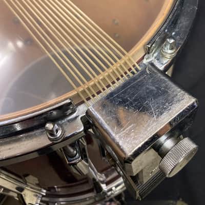Pearl - 10x14" Maple 12-lug Marching Snare Drum 1980's - Red Wrap image 18