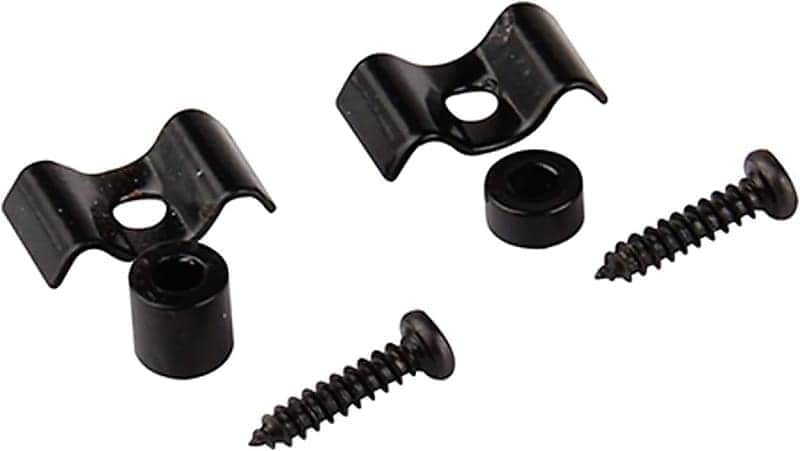 Guitar Flat Wavy Strat String Guides Tree Retainer for Fender American Vintage Stratocaster Parts, Chrome, Black (Pack of 4) image 1  Guitar Flat Wavy Strat String Guides Tree Retainer for Fender American Vintage Stratocaster Parts, Chrome, Black image 1