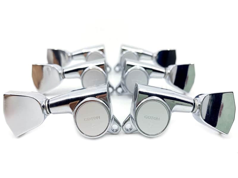 Gotoh Modern Keystone-Style Chrome Tuners (3 per side) image 1