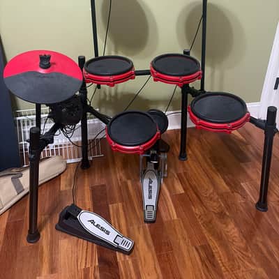 Alesis Nitro Mesh Kit Electronic Drum Set 2010s - Red image 1