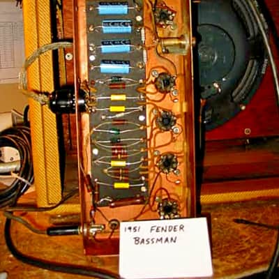 Vintage 1951 Fender Bassman Tweed 1x15 T.V. Front Panel 90% image 7