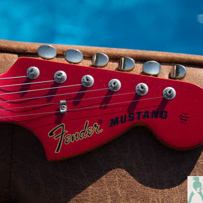 2011 Fender MG-69 '69 Mustang Reissue - Candy Apple Red w Matching Headstock - Pro Set Up w Perfect Frets/Action/Intonation! image 3