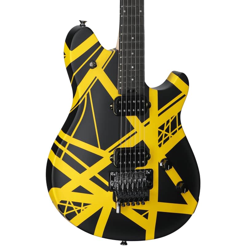 EVH Eddie Van Halen Wolfgang Special Electric Guitar, Striped Black/Yellow image 1