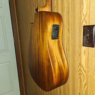 Lag Tramontane T170DCE Cedar Satin Dreadnought Cutaway image 11
