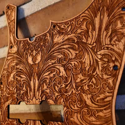 Custom Pickguard for Fender Jazz Bass Standard – Unique Guitar Laser Engraved Wooden Scratchplate image 2