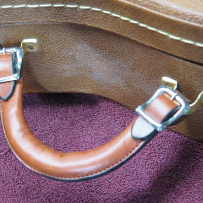 Leather buckle handle for Gibson tan case w/ figure 8 handle Les Paul L5 es 275 SG Flying V image 9