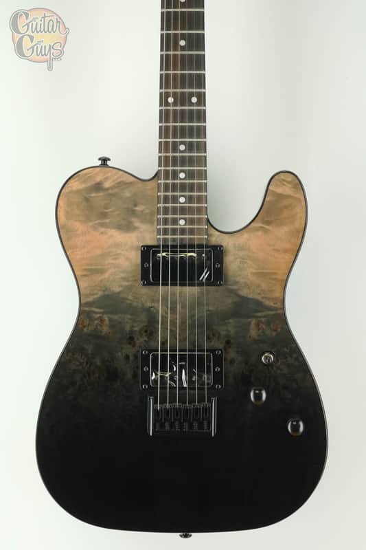Schecter PT Standard Black Fade Burst Burl image 1