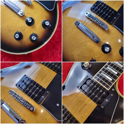 Rare - Aria Pro II LC-1000 1977 - Tobacco Brown Sunburst Lacquer Finish - Les Paul Custom - Original DiMarzio Super II DP104 Humbuckers - Ebony Fretboard & Mother Of Pearl Inlays - Made In Japan - MIJ image 4