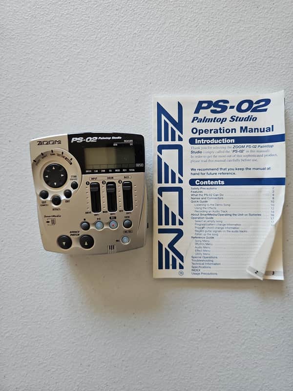 Zoom PS-02 Palmtop Studio | TESTED And Working | W/ SmartMedia Card & Manual image 1