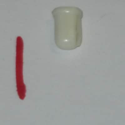 FIVE USED Slider CAPS for GE7 Equalizer or GE7B Bass Equalizer [all caps have visible cracks: 3 caps have hair-line cracks / one cap slightly wider crack(s) / one cap has bigger gap-crack(s)] AS IS & 1 new grommet image 7