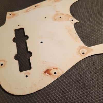 Vintage 1970-1973 Fender Jazz Bass Pickguard - White 3-Ply - 1971 1972 1970s 70s J image 10