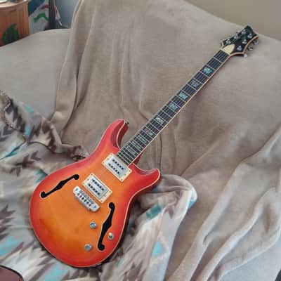 RWG Raven West Guitars RG450 PRS Style 2000 ish - Cherry Sunburst Flame image 1