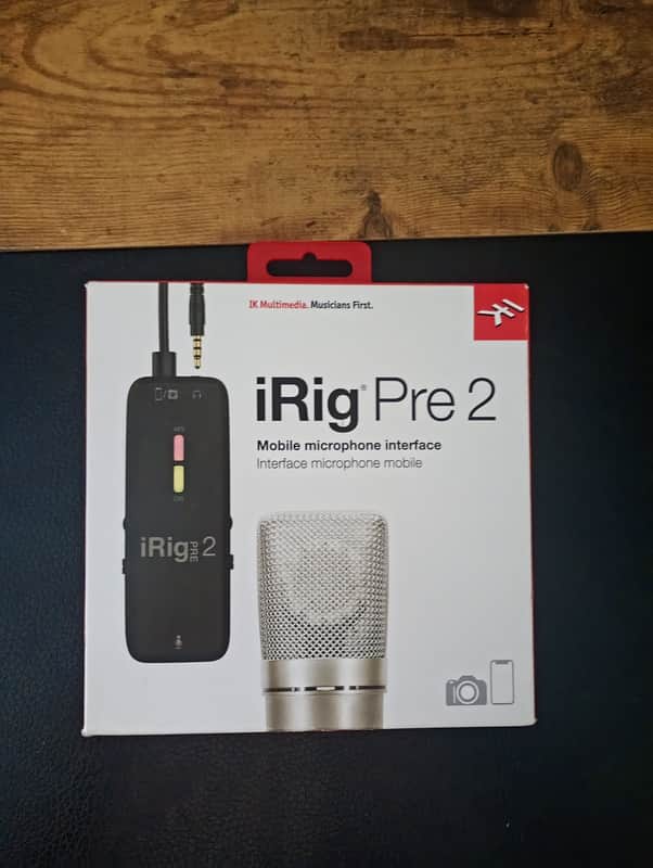 IK Multimedia iRig Pre 2 XLR Portable Interface 2021 - Present - Black image 1