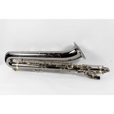 Allora ABS-550 Paris Series Baritone Saxophone Regular Black Nickel Body Silver Keys image 2