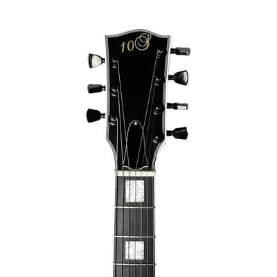 10S GF Modern 7 String Poplar Burl Single Cut Electric Guitar Open Core Black Burst Matte image 6