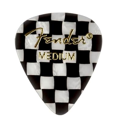 Fender 351 Premium Celluloid Guitar Picks - MEDIUM CHECKERED - 12-Pack (1 Dozen) image 5