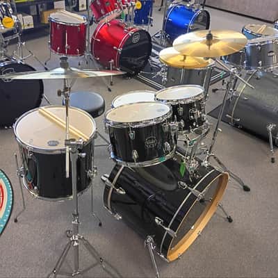 Mapex VENUS 5 PIECE ROCK COMPLETE SETUP Black Galaxy Sparkle image 3