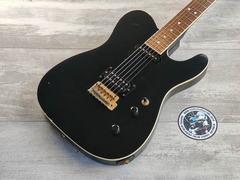 1992 Fernandes Japan TEJ-55 HS Contemporary Telecaster (Black/Gold) image 1