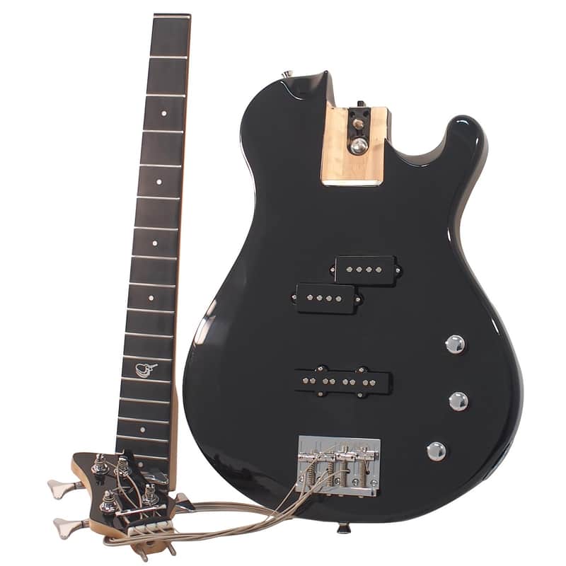 Journey Instruments OEB990BK Collapsible 30" Electric Bass in Color- Black 2024 - Gloss body, matte neck image 1