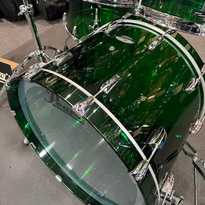 ~LIMITED EDITION~ Pearl CRB524P/C754 Crystal Beat Acrylic 4-Piece 10/12/16/22" Drum Set Kit in Emerald Glass image 6